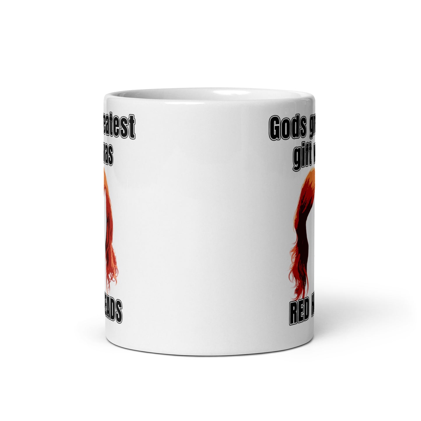 Gods greatest gift was RED HEADS - White glossy mug ginger god mothers day red hair red head