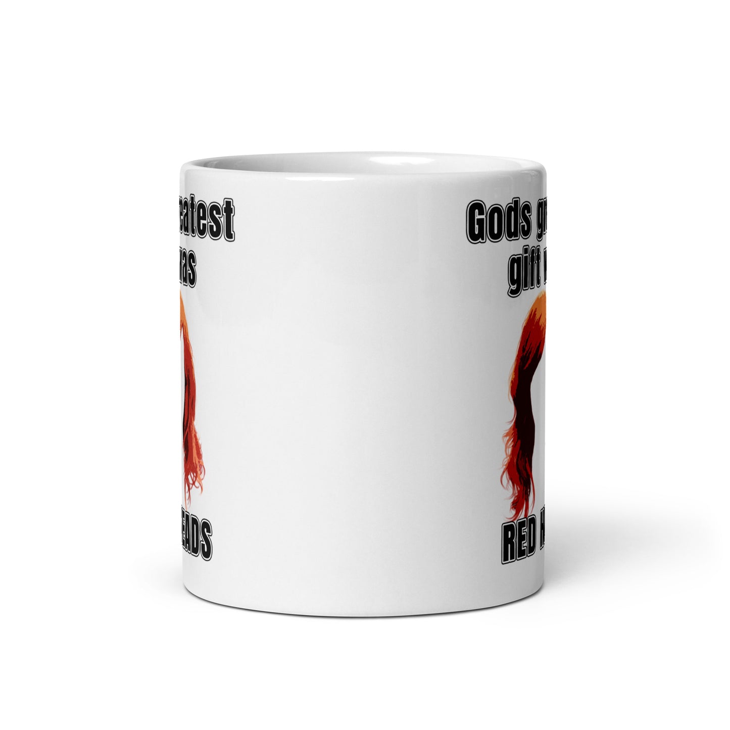 Gods greatest gift was RED HEADS - White glossy mug All FB ginger god mothers day red hair red head