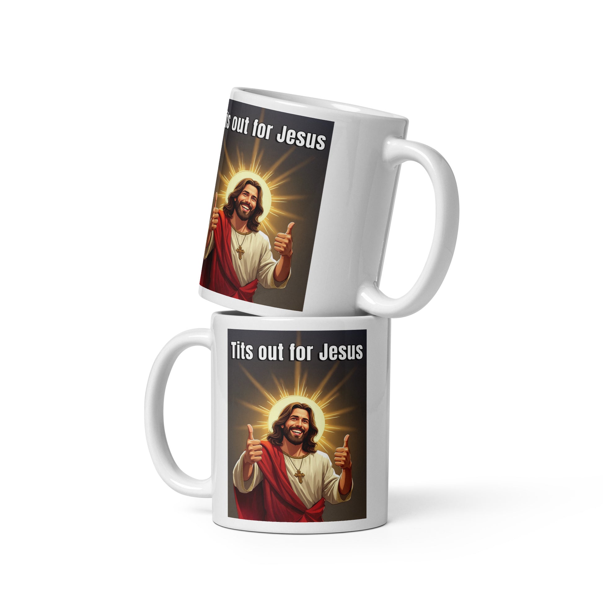 Tits out for Jesus mug 2 All Caffeine catholic Christian gift Christmas gift Coffee Time FB gift for mom gift for wife Java jesus jesus meme Mocha religion religious gift stocking stuffer