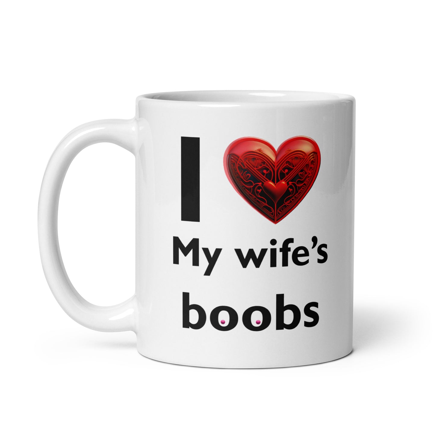 I love my wife's boobs - White glossy mug adult mug All birthday gift boss gift Christmas gift co-worker gift coffee mug coworker gift custom mug dads day gift dishwasher safe mug FB fiance gift funny coffee mug funny mug gift for dad gift for grandpa gift for her gift for him gift for husband gift for mom gift for wife gift idea mug Unique gift