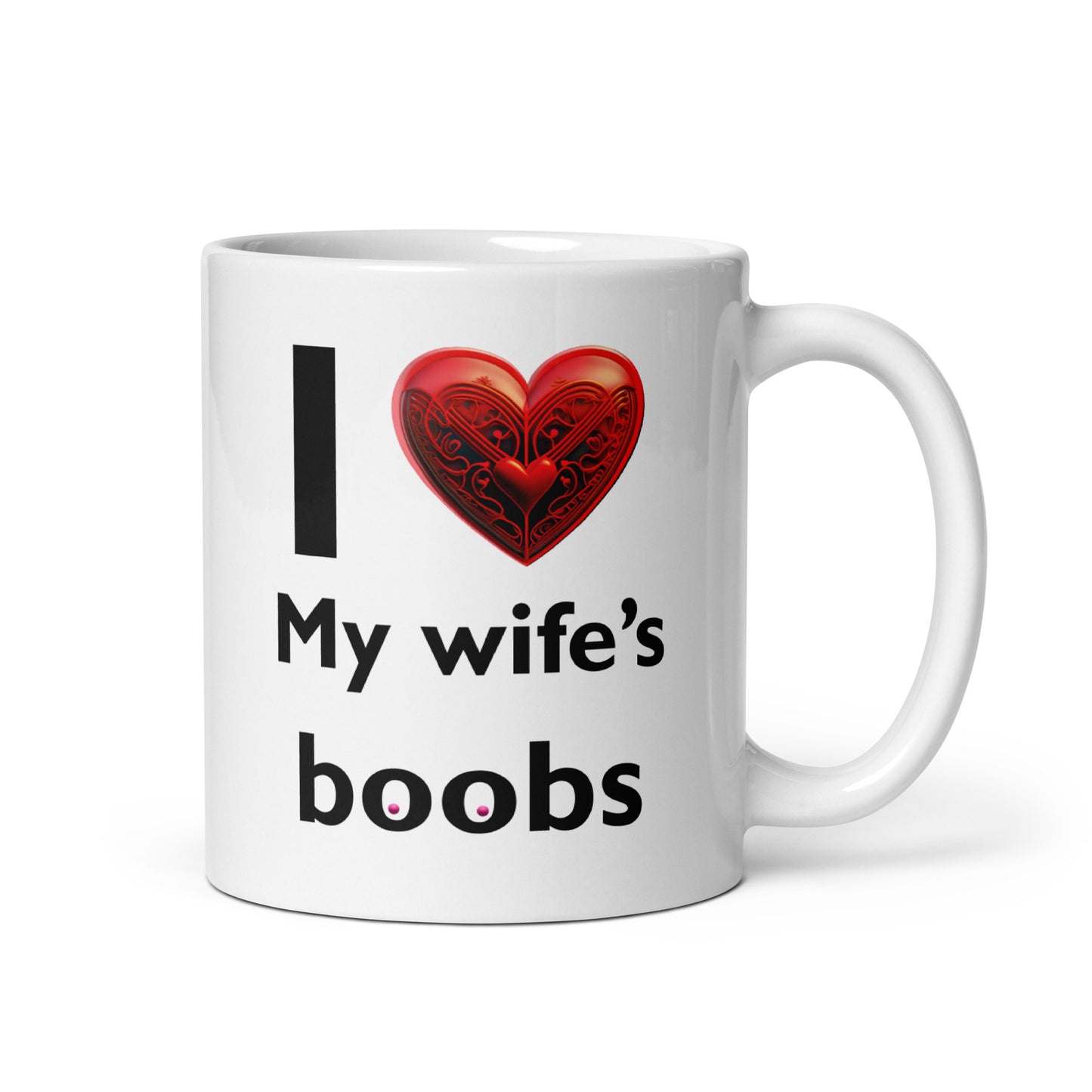I love my wife's boobs - White glossy mug adult mug All birthday gift boss gift Christmas gift co-worker gift coffee mug coworker gift custom mug dads day gift dishwasher safe mug FB fiance gift funny coffee mug funny mug gift for dad gift for grandpa gift for her gift for him gift for husband gift for mom gift for wife gift idea mug Unique gift