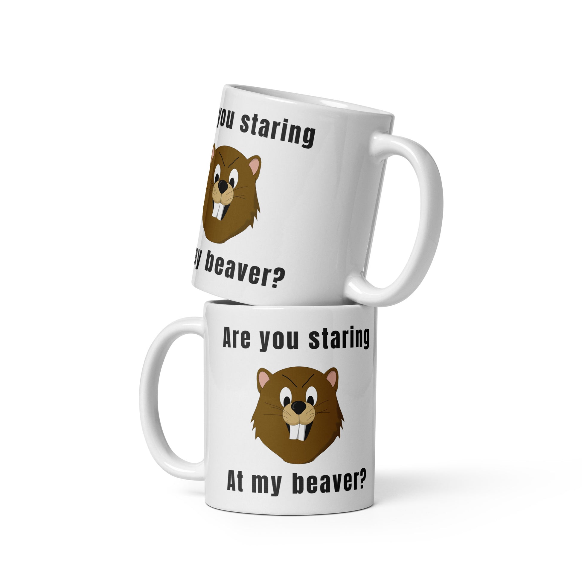 Are you staring at my Beaver? - White glossy mug All bearded clam bever coffee coffee addict Coffee Humor Coffee is Life Coffee Lover Coffee Shop Coffee Snob Coffee Time FB moms day pussy vagina