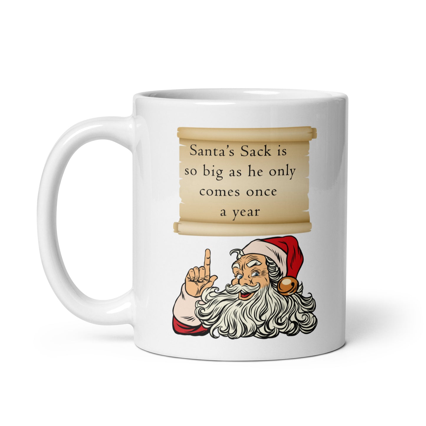 Santa Mug.  White Mug