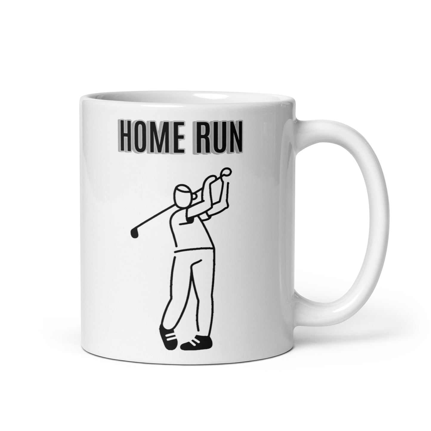 Home Run - Coffee Mug adult mug coffee mug custom mug dads day gift dishwasher safe mug funny coffee mug funny mug gift for dad gift for grandpa gift for her gift for him gift for mom gift for sister gift for wife golf Home Run meme mug moms gift mug sports Unique gift