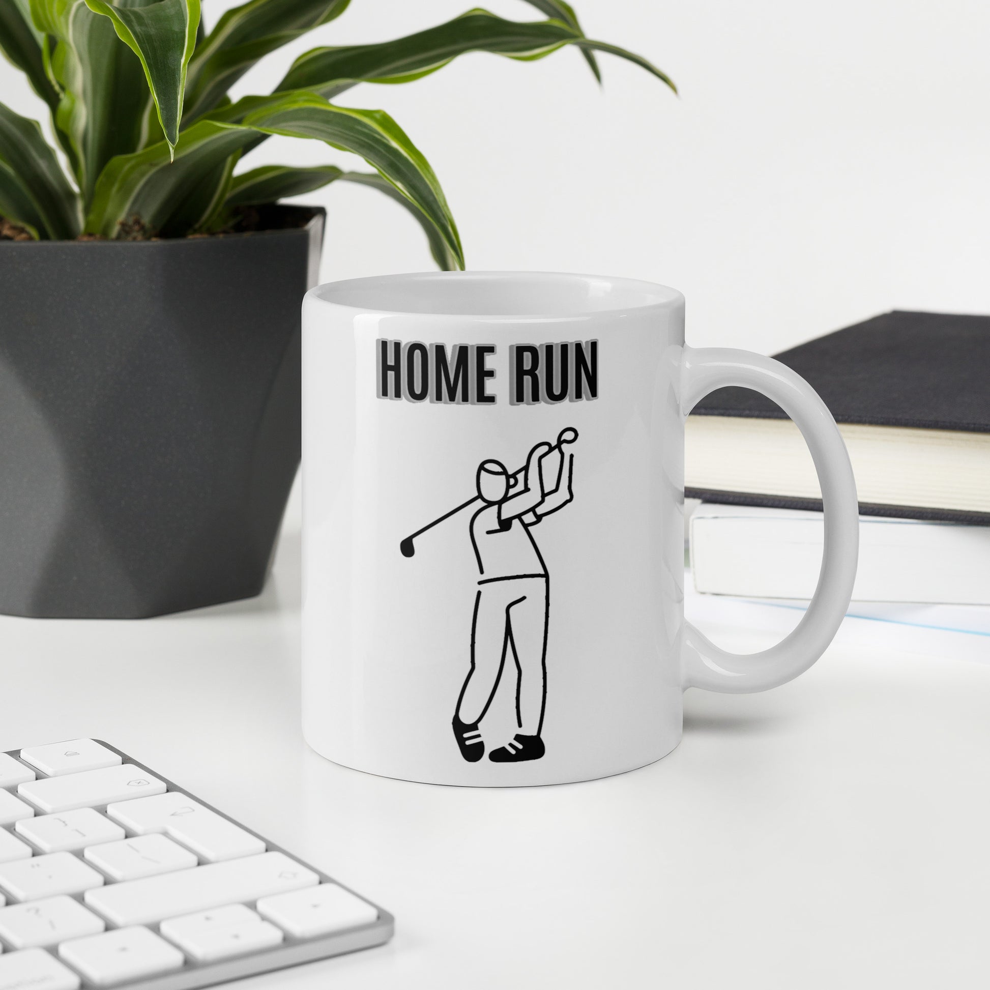 Home Run - Coffee Mug adult mug coffee mug custom mug dads day gift dishwasher safe mug funny coffee mug funny mug gift for dad gift for grandpa gift for her gift for him gift for mom gift for sister gift for wife golf Home Run meme mug moms gift mug sports Unique gift