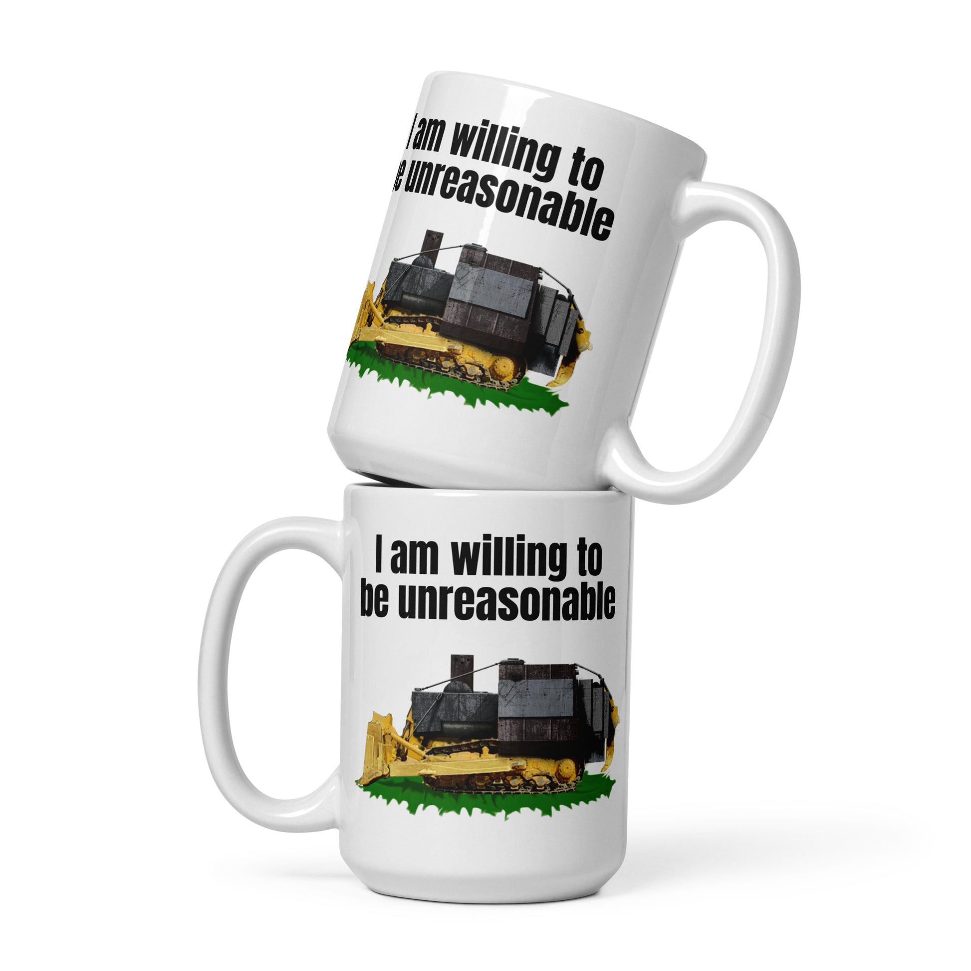 I am willing to be unreasonable - White glossy mug 1776 American Revolution Caffeine Coffee Addiction Coffee Beans Coffee Break Coffee Humor Coffee is Life Coffee Lover Coffee Snob Coffee Time dont tread on me Espresso freedom freedumb Java kill dozer killdozer Latte liberal tears libertarian liberty liberty snake Mocha Morning voluntary voluntaryism