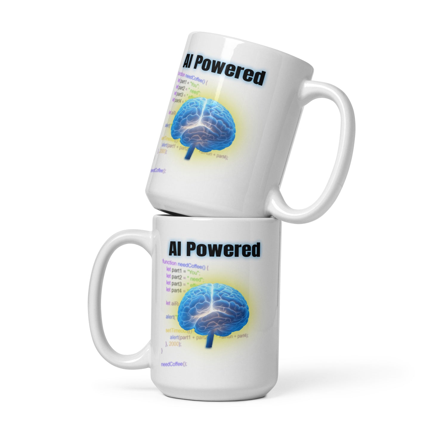 A.I. Powered mug AI All Artificial Ingelligence BlueSky Coffee Time dad dad jokes dads day dads day gift fathers day FB Funny Sarcastic Mug gift for dad Mocha stocking stuffer