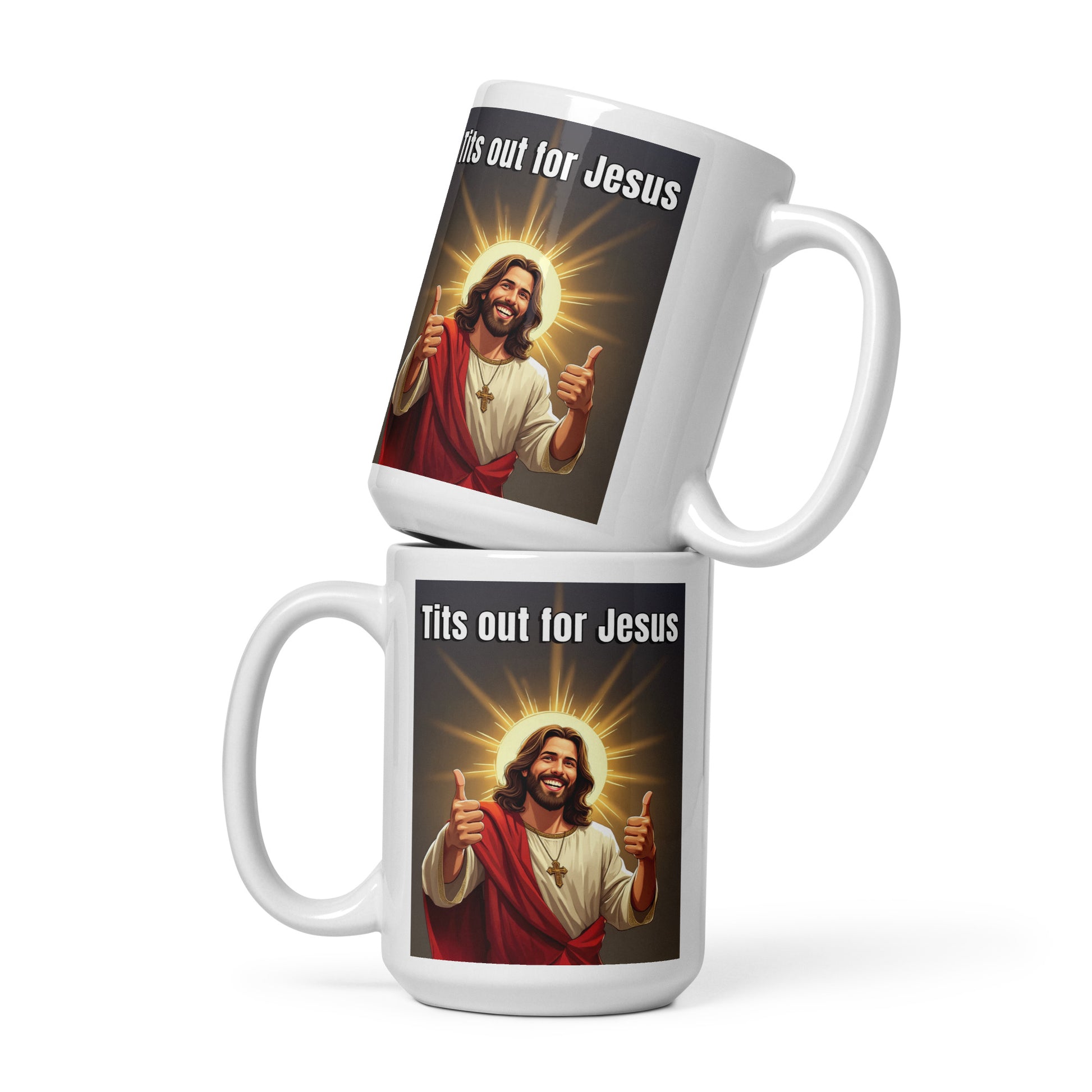 Tits out for Jesus mug 2 All Caffeine catholic Christian gift Christmas gift Coffee Time FB gift for mom gift for wife Java jesus jesus meme Mocha religion religious gift stocking stuffer