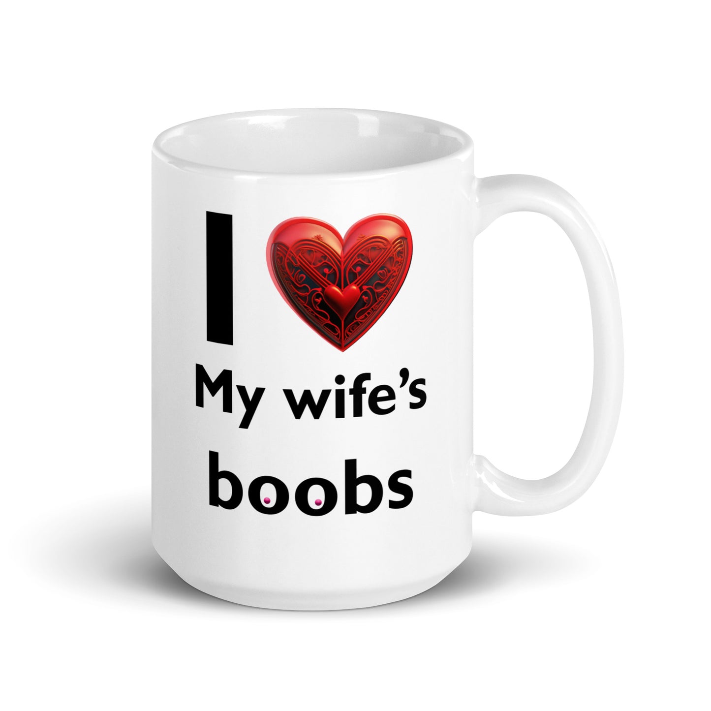 I love my wife's boobs - White glossy mug adult mug All birthday gift boss gift Christmas gift co-worker gift coffee mug coworker gift custom mug dads day gift dishwasher safe mug FB fiance gift funny coffee mug funny mug gift for dad gift for grandpa gift for her gift for him gift for husband gift for mom gift for wife gift idea mug Unique gift