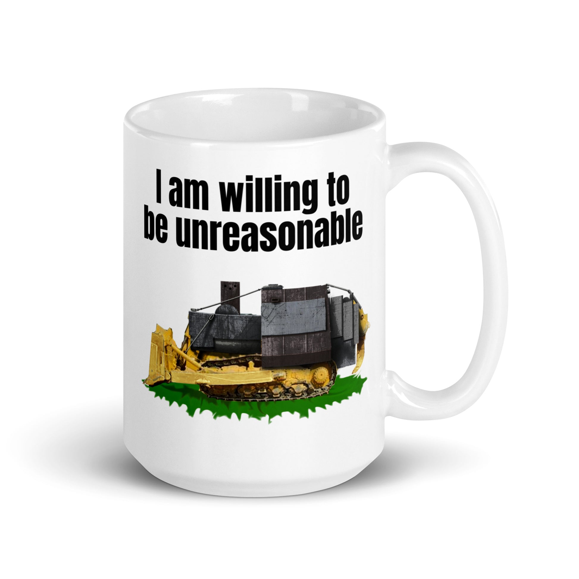 I am willing to be unreasonable - White glossy mug 1776 American Revolution Caffeine Coffee Addiction Coffee Beans Coffee Break Coffee Humor Coffee is Life Coffee Lover Coffee Snob Coffee Time dont tread on me Espresso freedom freedumb Java kill dozer killdozer Latte liberal tears libertarian liberty liberty snake Mocha Morning voluntary voluntaryism