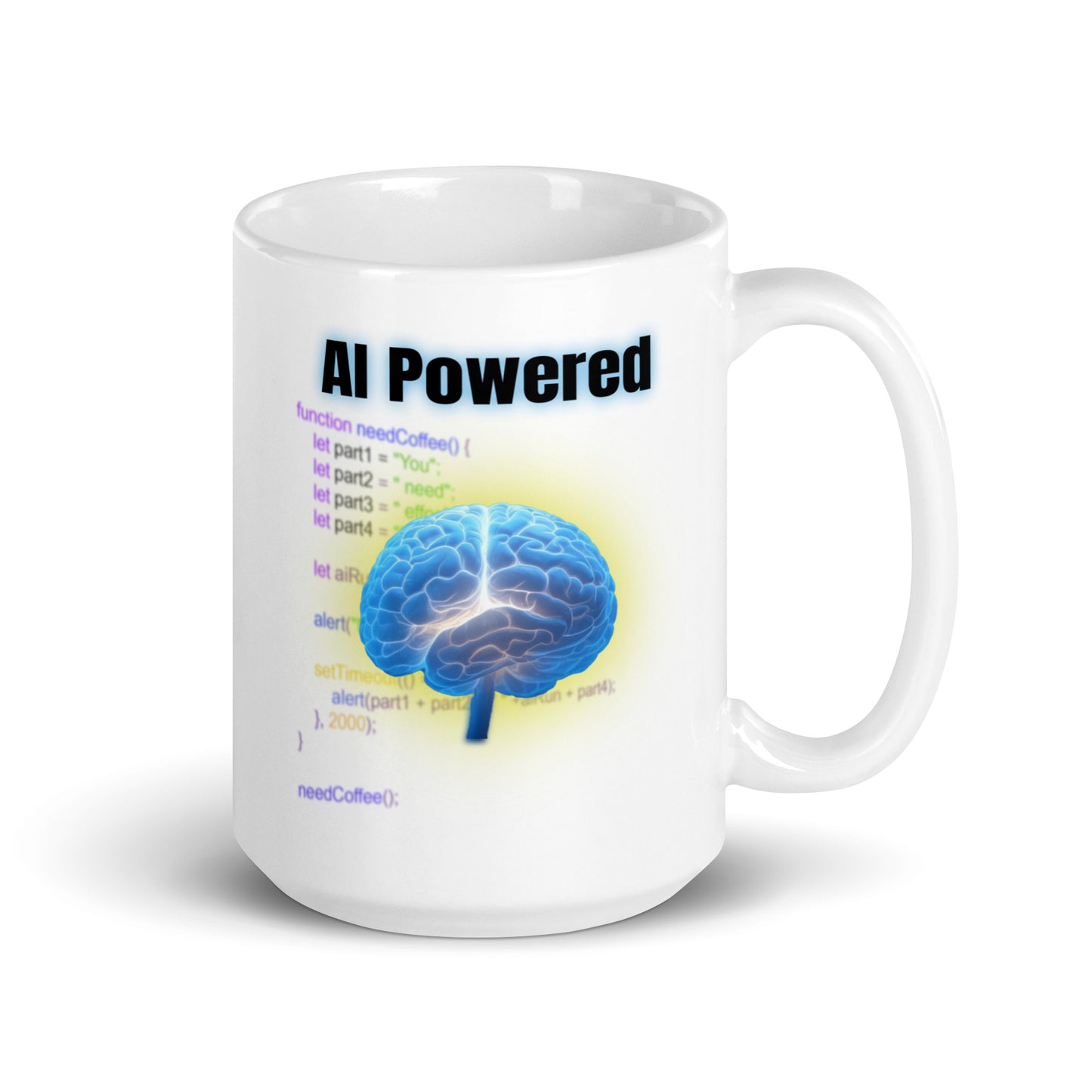 A.I. Powered mug AI All Artificial Ingelligence BlueSky Coffee Time dad dad jokes dads day dads day gift fathers day FB Funny Sarcastic Mug gift for dad Mocha stocking stuffer