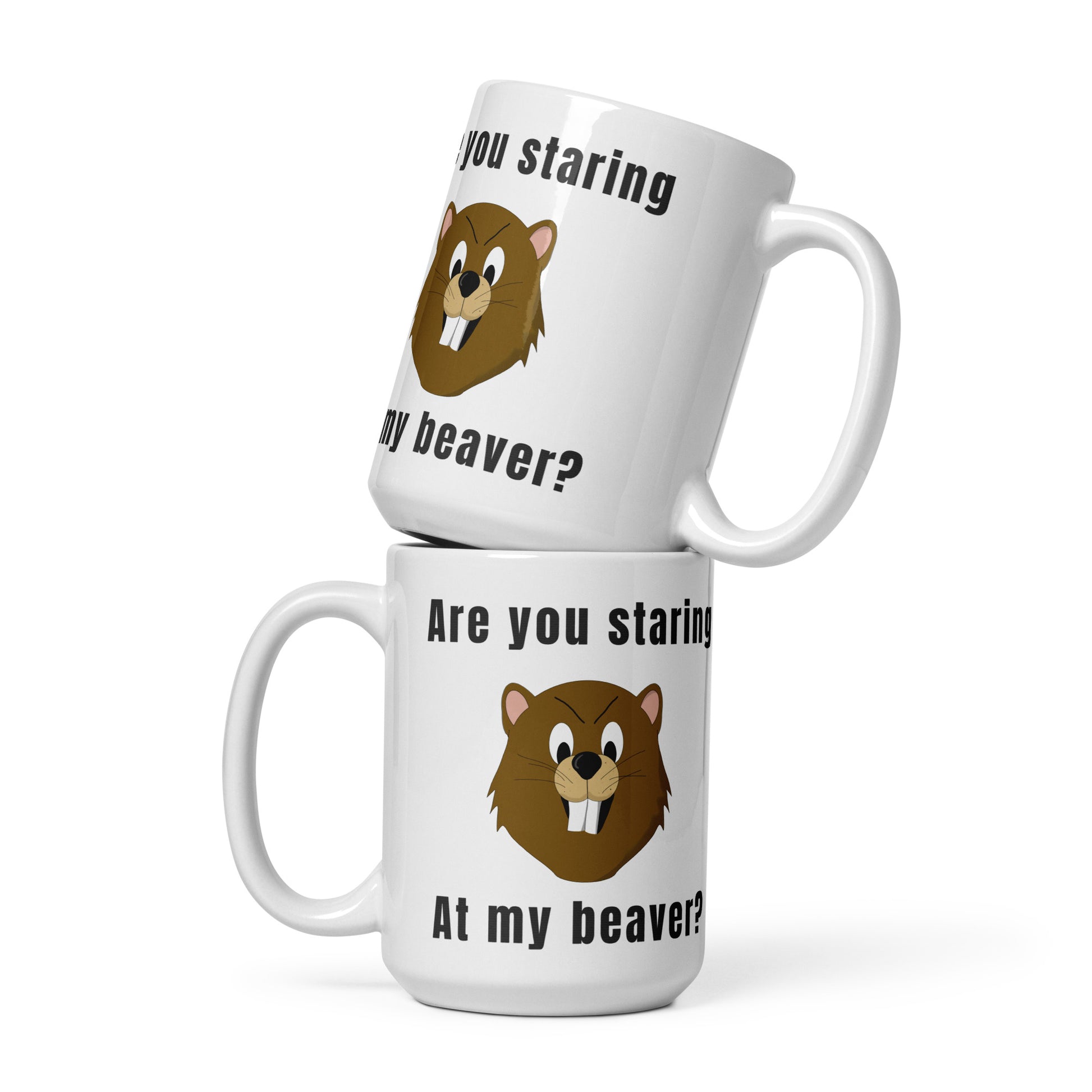 Are you staring at my Beaver? - White glossy mug All bearded clam bever coffee coffee addict Coffee Humor Coffee is Life Coffee Lover Coffee Shop Coffee Snob Coffee Time FB moms day pussy vagina