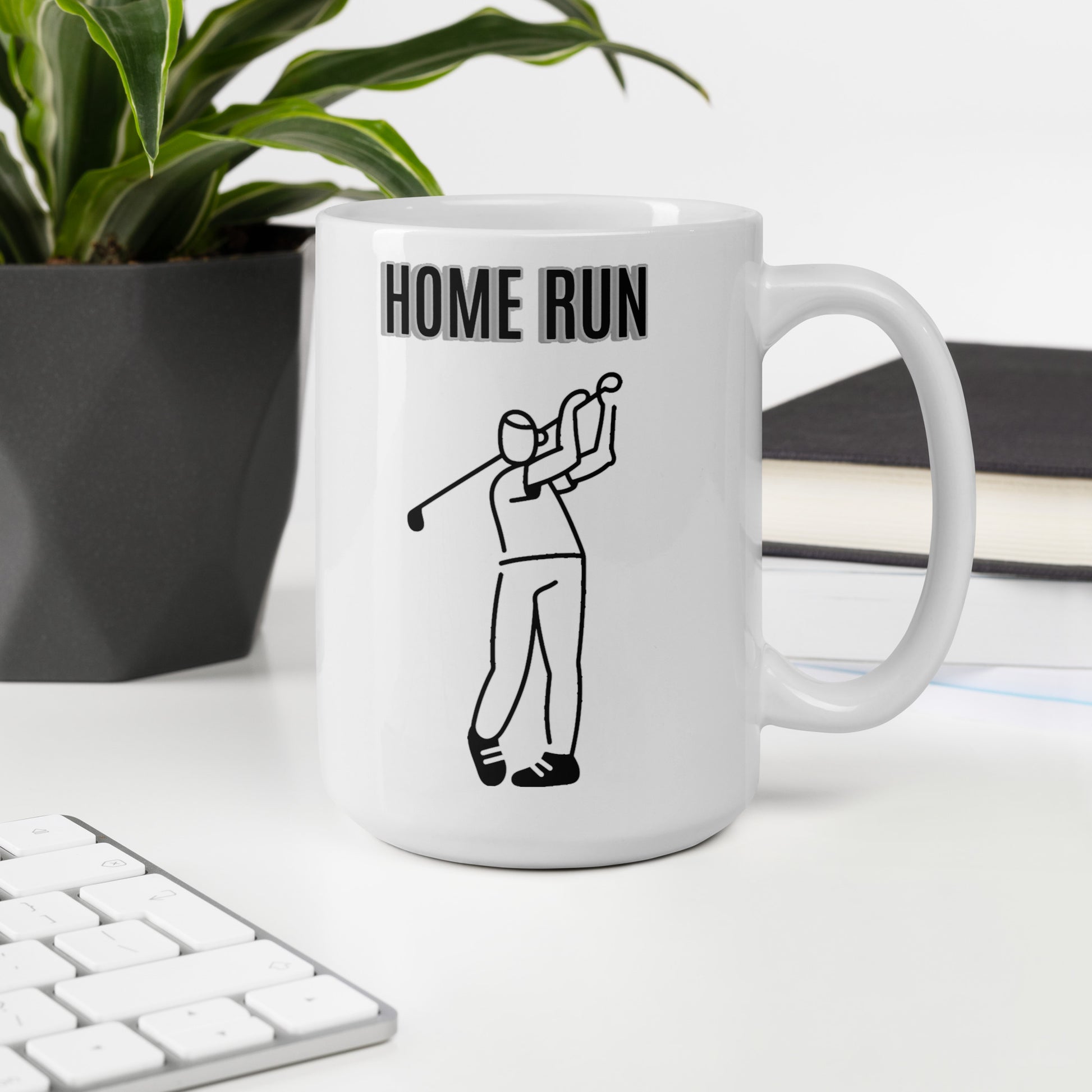 Home Run - Coffee Mug adult mug coffee mug custom mug dads day gift dishwasher safe mug funny coffee mug funny mug gift for dad gift for grandpa gift for her gift for him gift for mom gift for sister gift for wife golf Home Run meme mug moms gift mug sports Unique gift