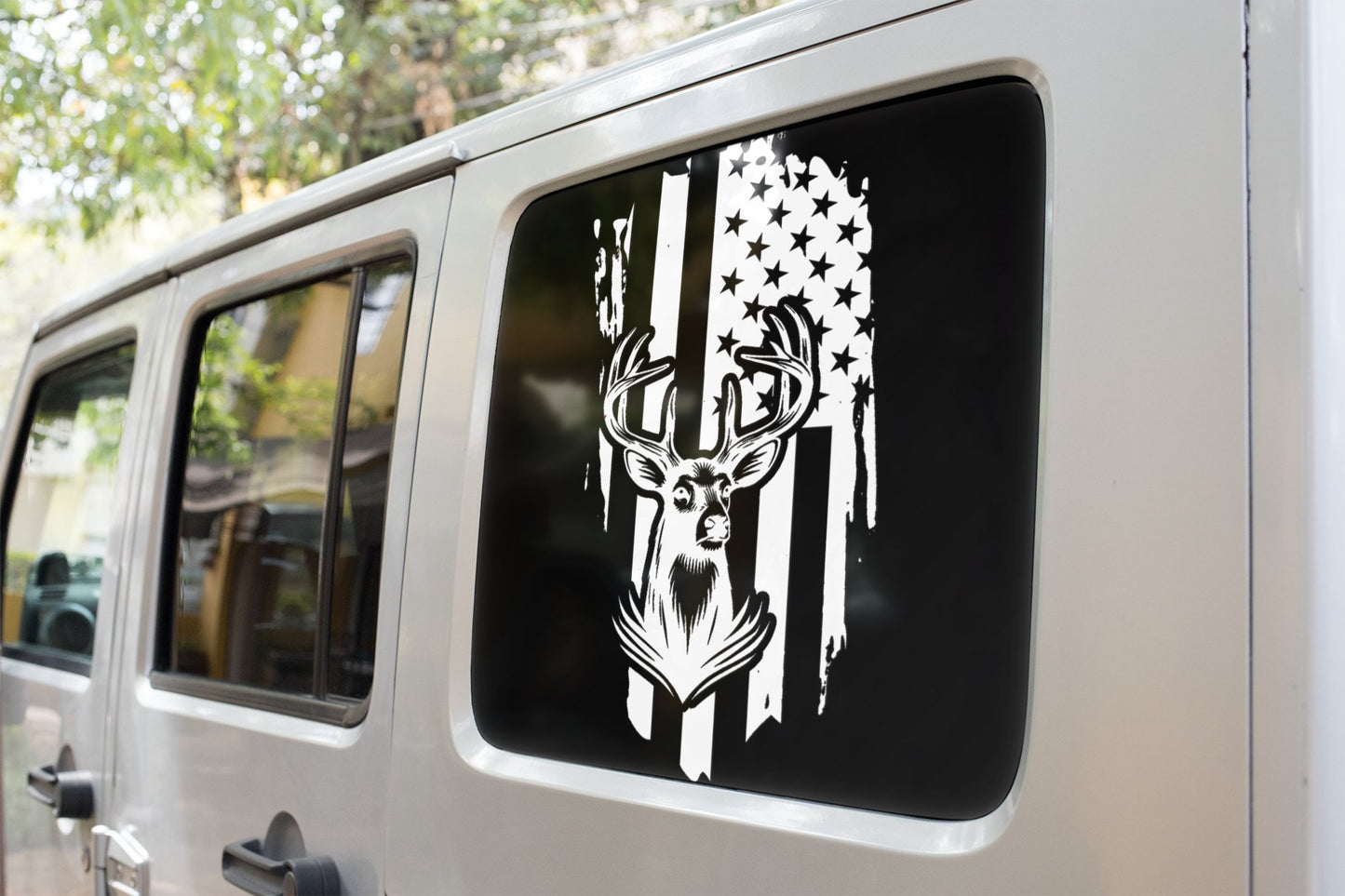 American Deer - Vinyl decal All boss gift car decor dads day gift FB gift for dad gift for grandpa gift for her gift for him gift for husband gift for mom gift for sister gift for wife moms gift Unique gift Vinyl Vinyl decals vinyl sticker Vinyl stickers window decal window sticker