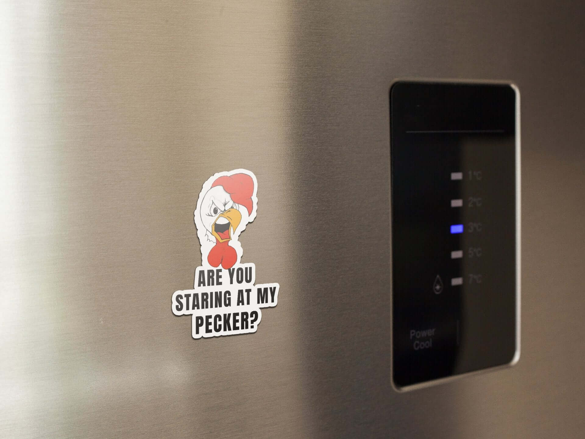 Are you staring at my Pecker - refrigerator magnet - Horrible Designs