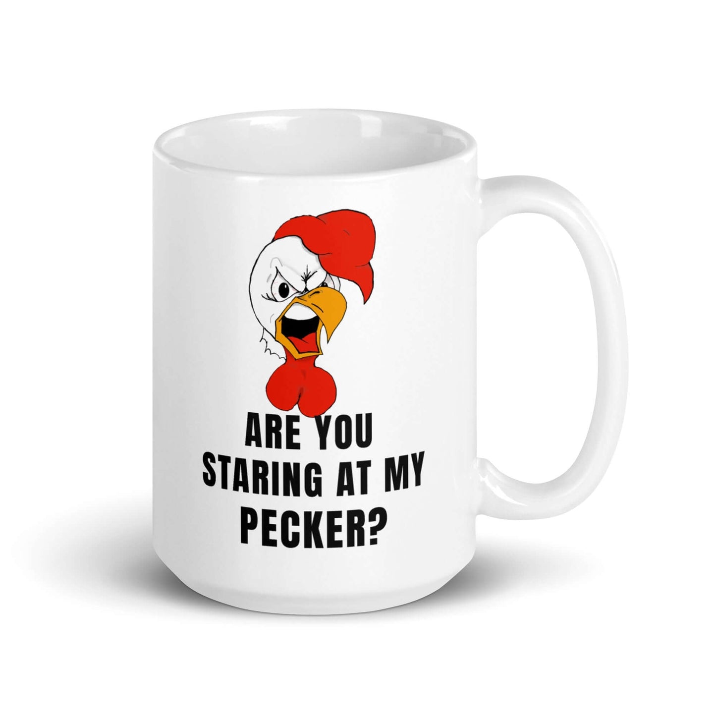 Are you staring at my pecker - White glossy mug - Horrible Designs