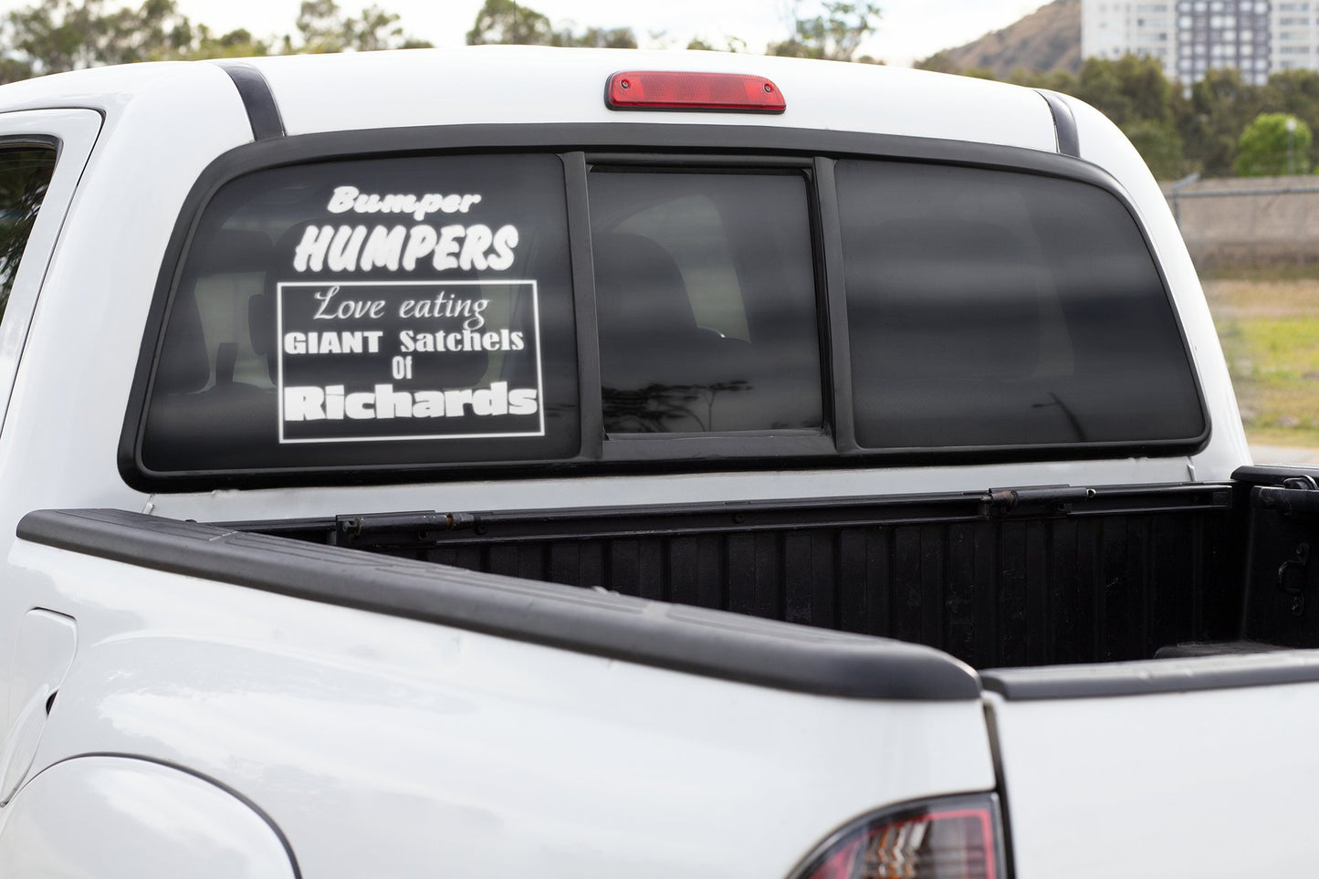 Bumper Humpers love eating giant satchels of Richards Vinyl Decal boss gift car decor dads day gift gift for dad gift for grandpa gift for her gift for him gift for husband gift for mom gift for sister gift for wife moms gift Unique gift Vinyl Vinyl decals vinyl sticker Vinyl stickers window decal window sticker
