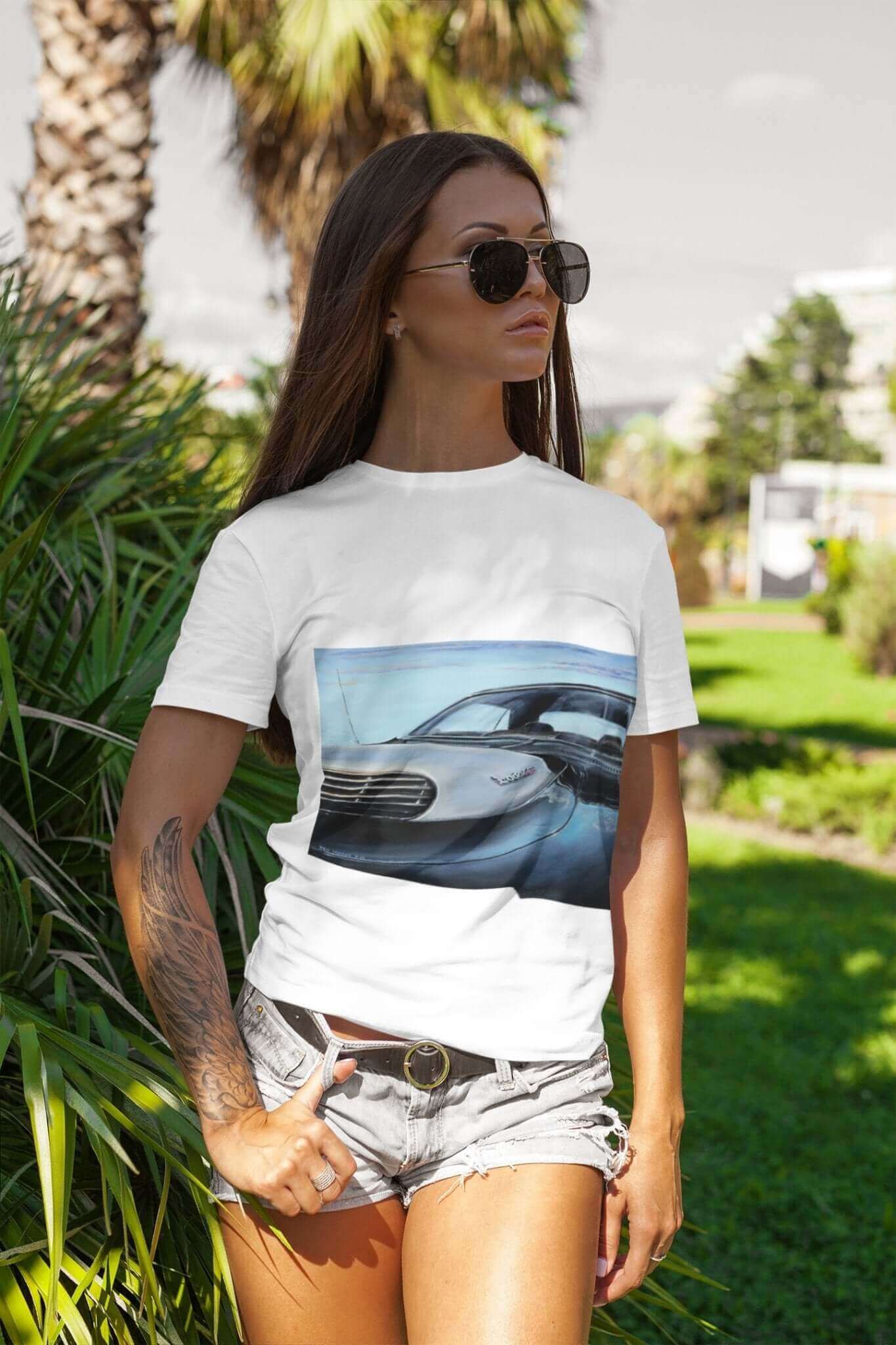 CUDA 440 - 6 - MaddK Studio - Unisex Short-Sleeve T-Shirt 6 cylinder 8 cylinder All American Made American Muscle Art barracuda car classic american car classic car CUDA 440 CUDA 440 6 pack FB gas car gasoline car hand made Handmade large car MaddK Made In America made in USA Mucle Car Muscle Car Race Car Small Business Made Sports car Street Car Vintage Car