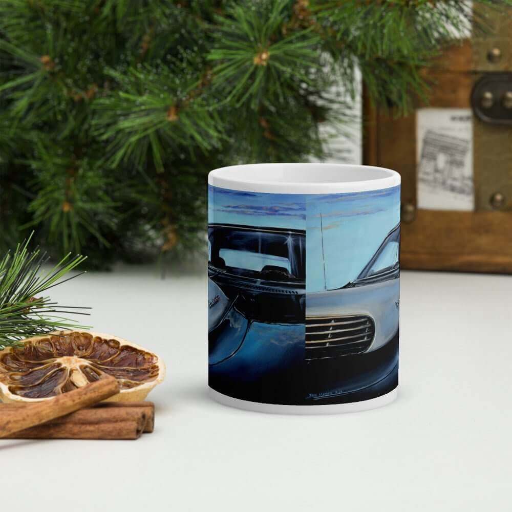 CUDA 440 - 6 - MaddK Studio- White glossy mug adult mug American Made American Muscle coffee mug CUDA 440 CUDA 440 6 pack dishwasher safe mug hand made Handmade MaddK Made In America made in USA mug MUSCLE Muscle Car Muscle Kar Small Business Made