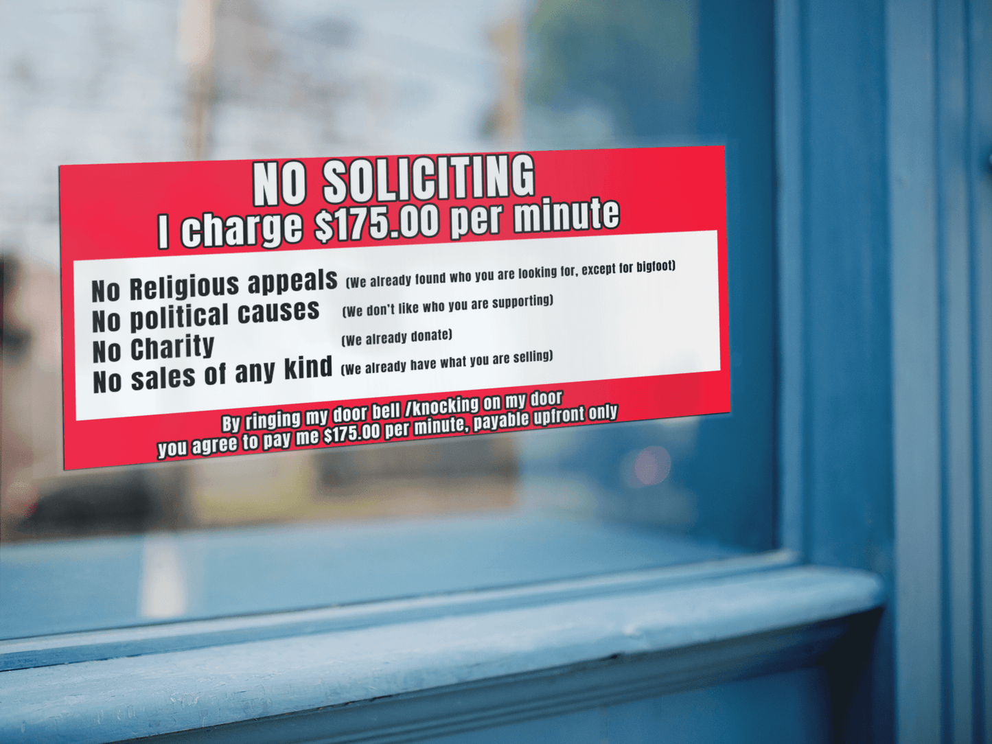 NO SOLICITING STICKER