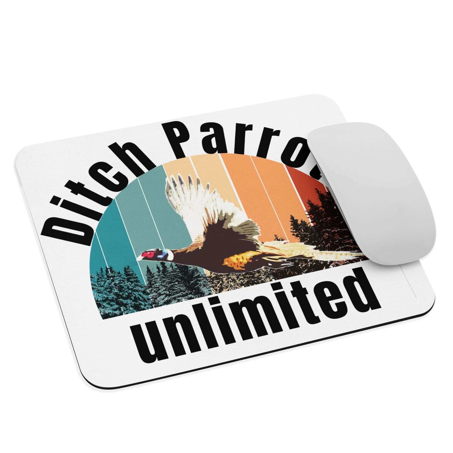 Ditch Parrots Unlimited - Mouse pad - Horrible Designs