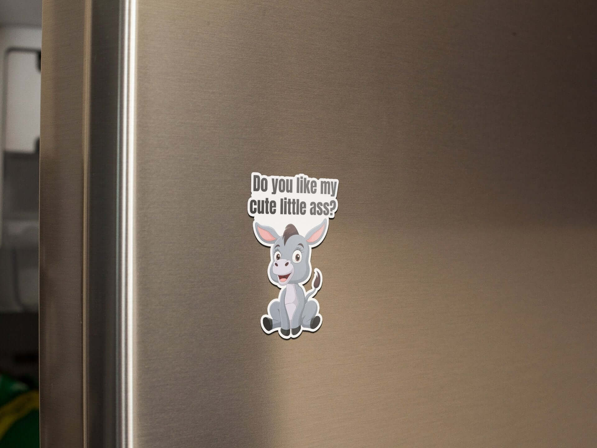 Do you like my little ass? - Fridge magnet ass Boho chic cute donkey family Fridge magnet funny gift for mom gift for wife Handmade Home organization Kitchen decor little donkey magnet Magnetic clip Magnetic photo holder Modern design Note holder Office accessory Reminder board Rustic decor Shopping list Strong magnet Unique gift Vintage style