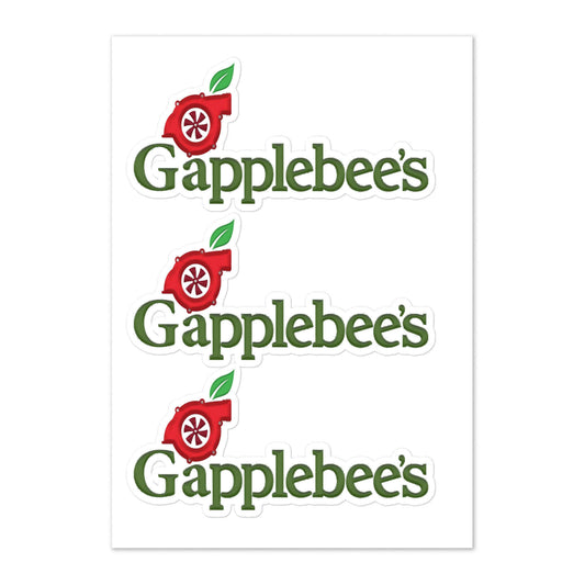 Gapplebee's - Sticker sheet - waterproof - Horrible Designs