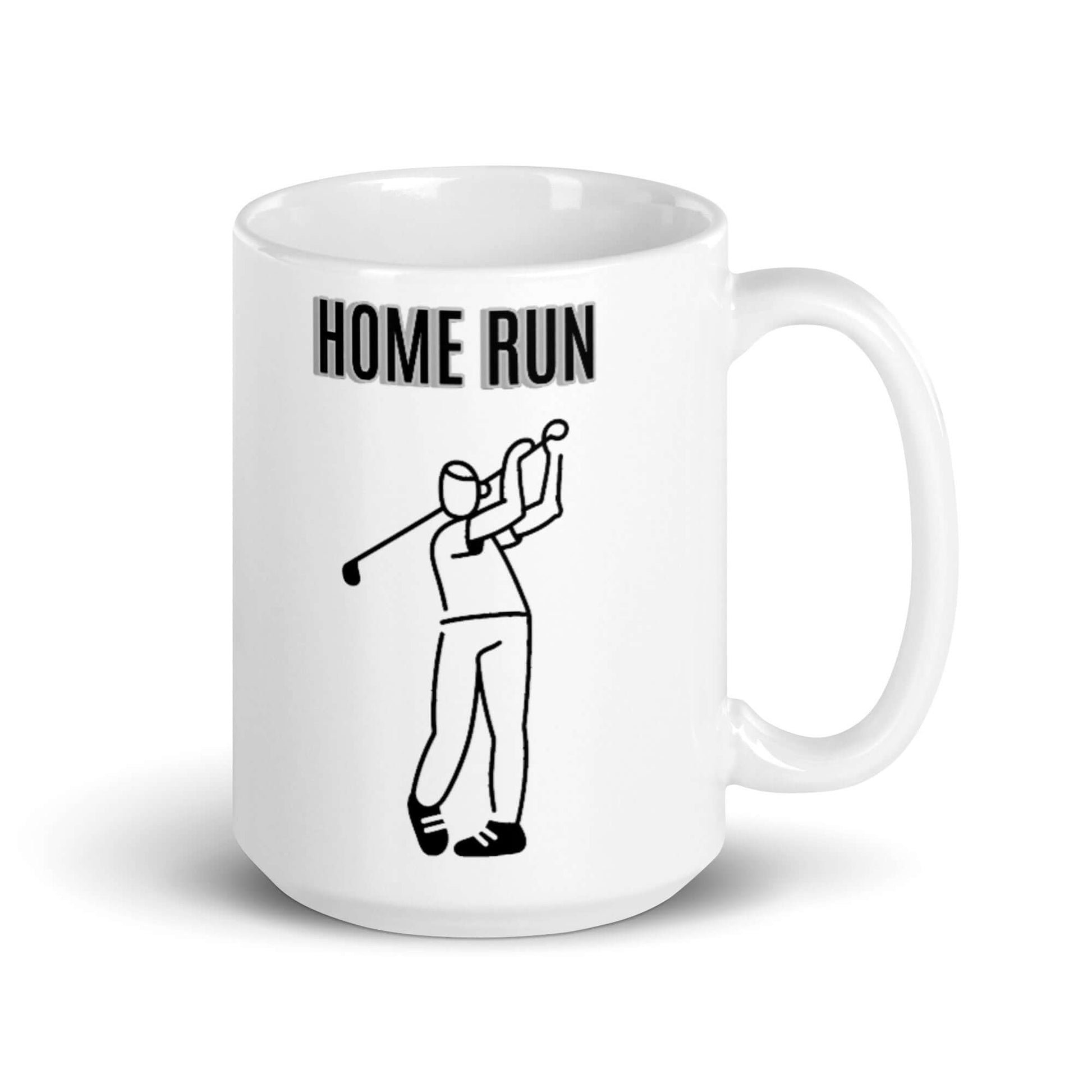 GOLF - HOME RUN! - White glossy mug - Horrible Designs