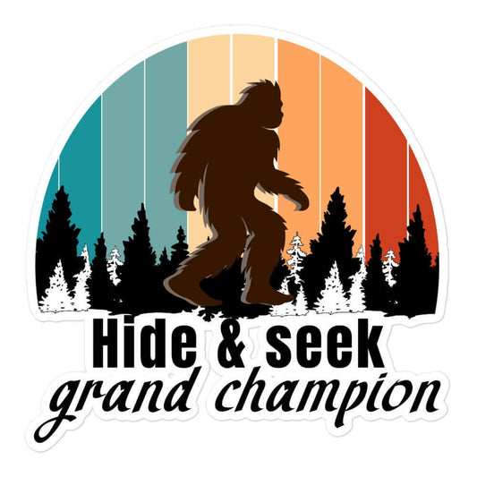 Hide & Seek grand champion - Bubble-free stickers - Horrible Designs