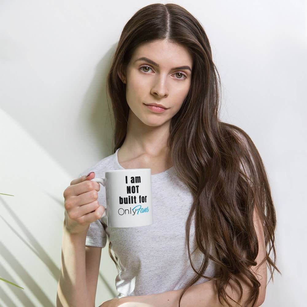 I am not built for OnlyFans - White glossy mug - Horrible Designs