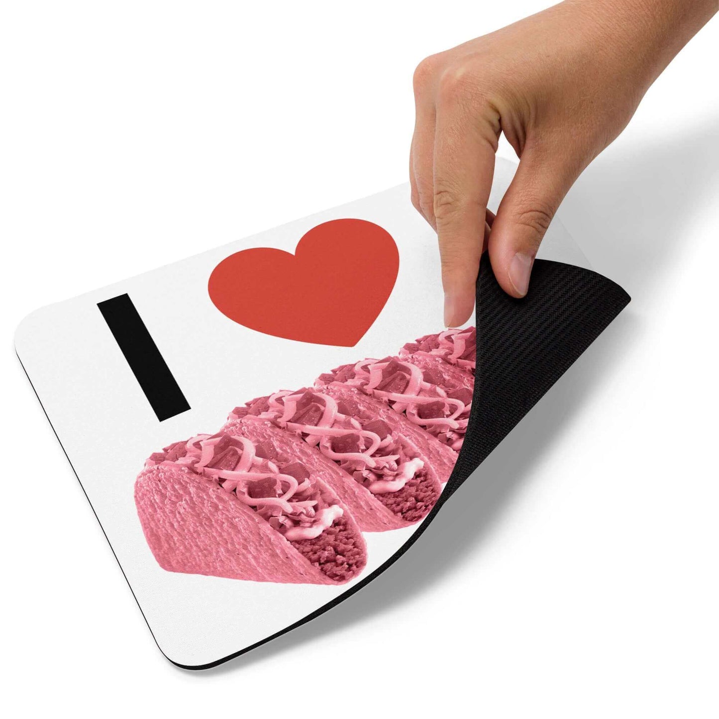 I LOVE pink tacos - Mouse pad - Horrible Designs