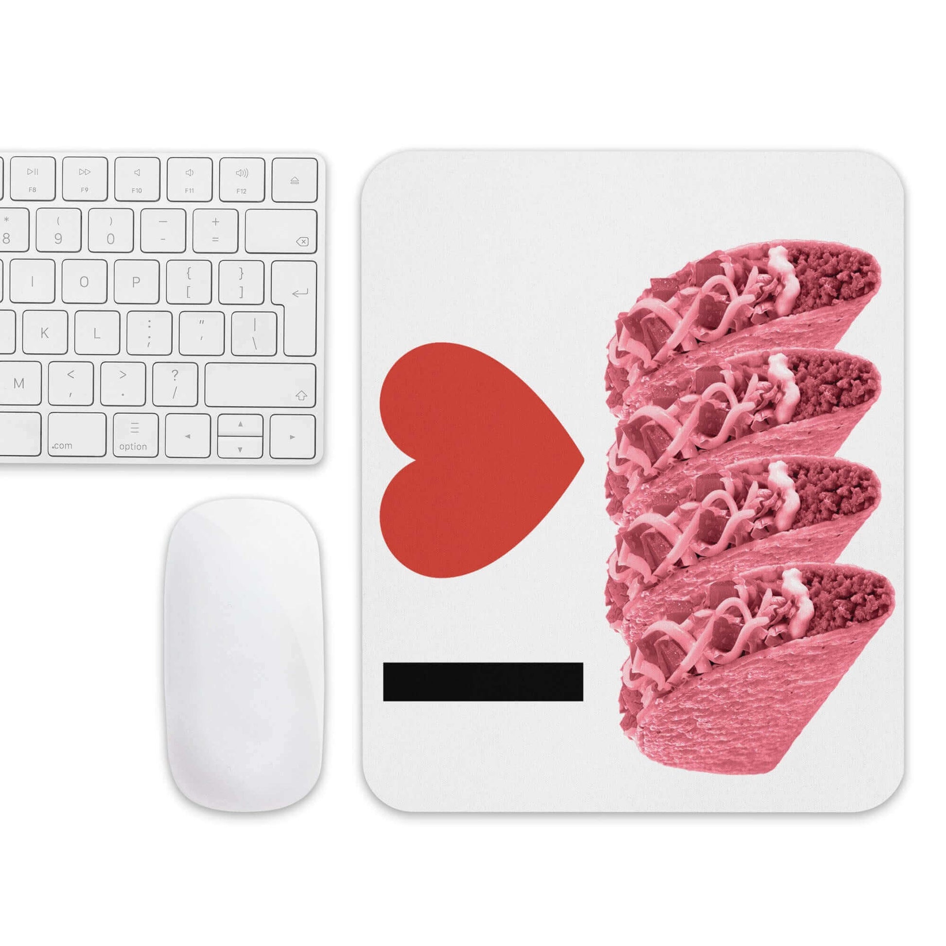 I LOVE pink tacos - Mouse pad - Horrible Designs