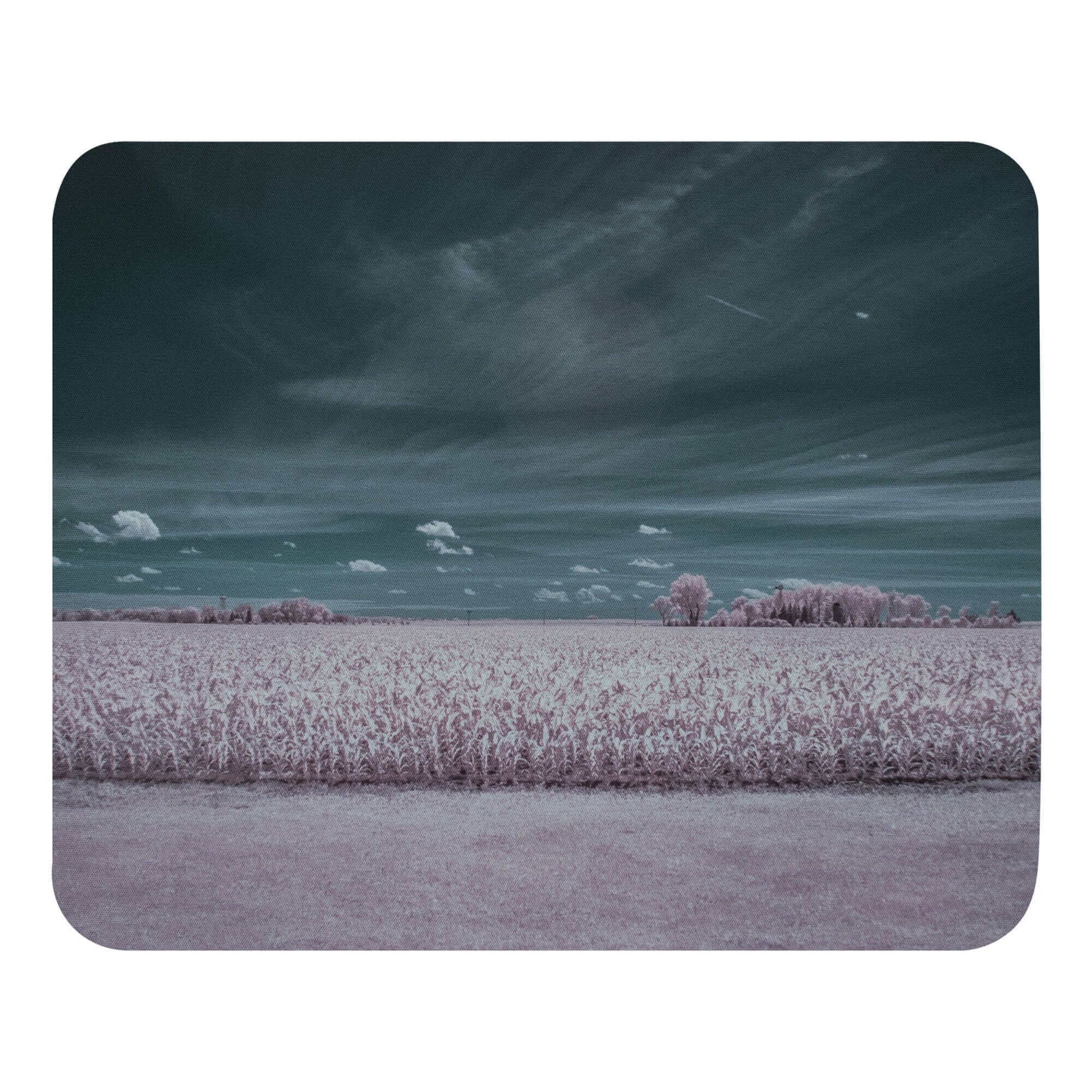 Infrared photo of a corn of field in July - Mouse pad alien corn farm field of corn infra red infrared IR photo summer