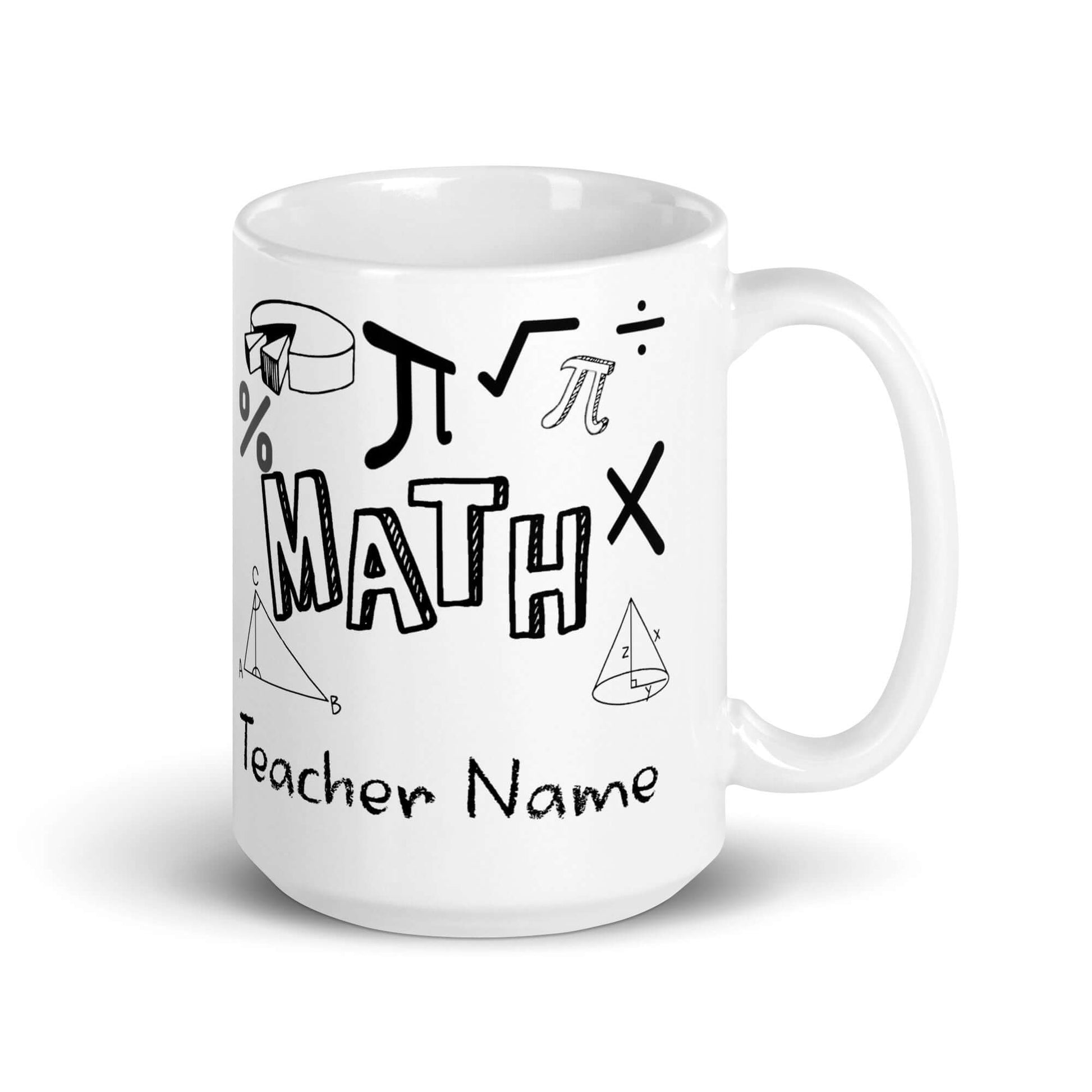 Math Teacher - White glossy mug end of year math math teacher school teacher teacher appreciation teacher gift