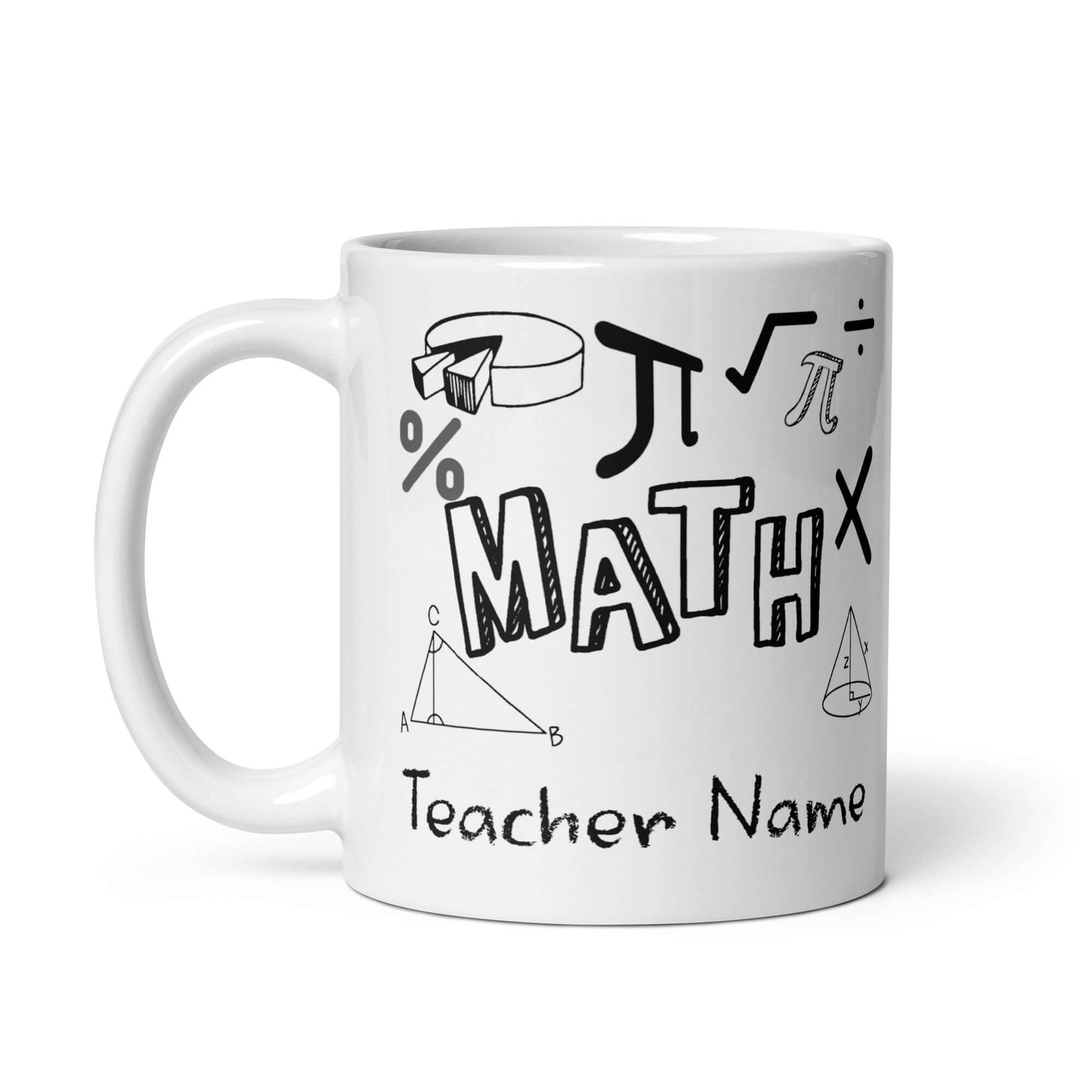 Math Teacher - White glossy mug - Horrible Designs