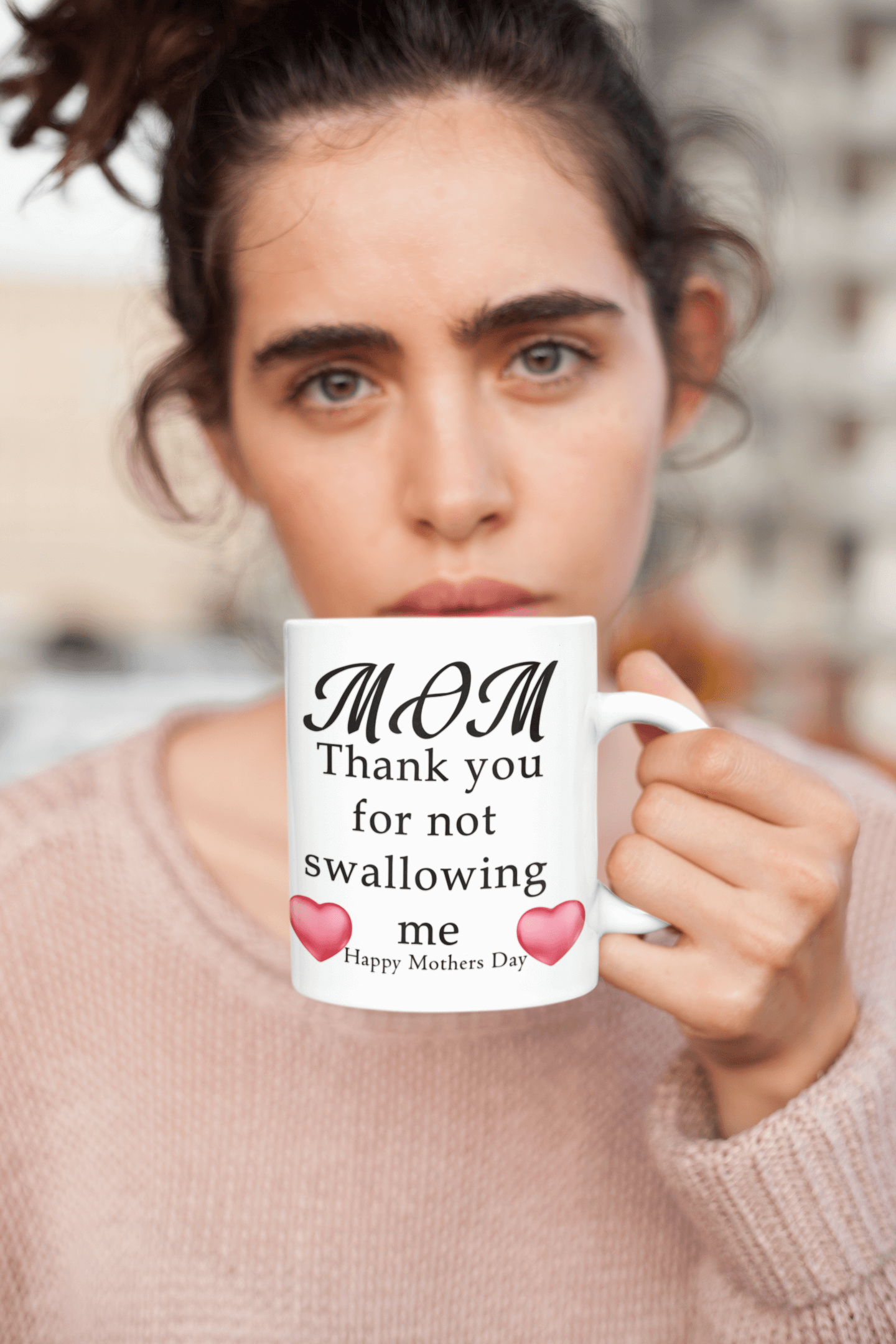 Mom, thank you for not swallowing me - Happy Mothers day - White glossy mug Coffee Humor Coffee is Life Coffee Lover Coffee Snob Coffee Time gift for her gift for mom gift for wife Keep Calm and Drink Coffee Mocha MOM moms day mothers day mothers day gift