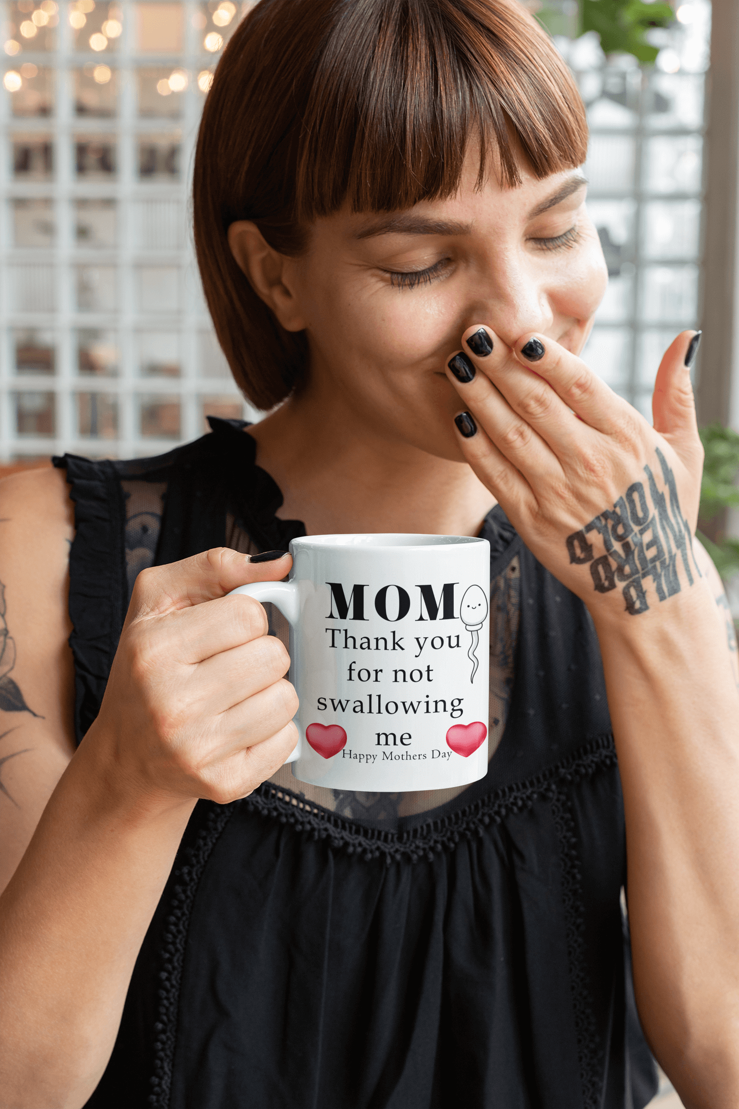 Mom, thank you for not swallowing me - White glossy mug All blow job coffee lover coffee mug FB funny mothers day gift for mom mom moms day moms gift mothers day swallow