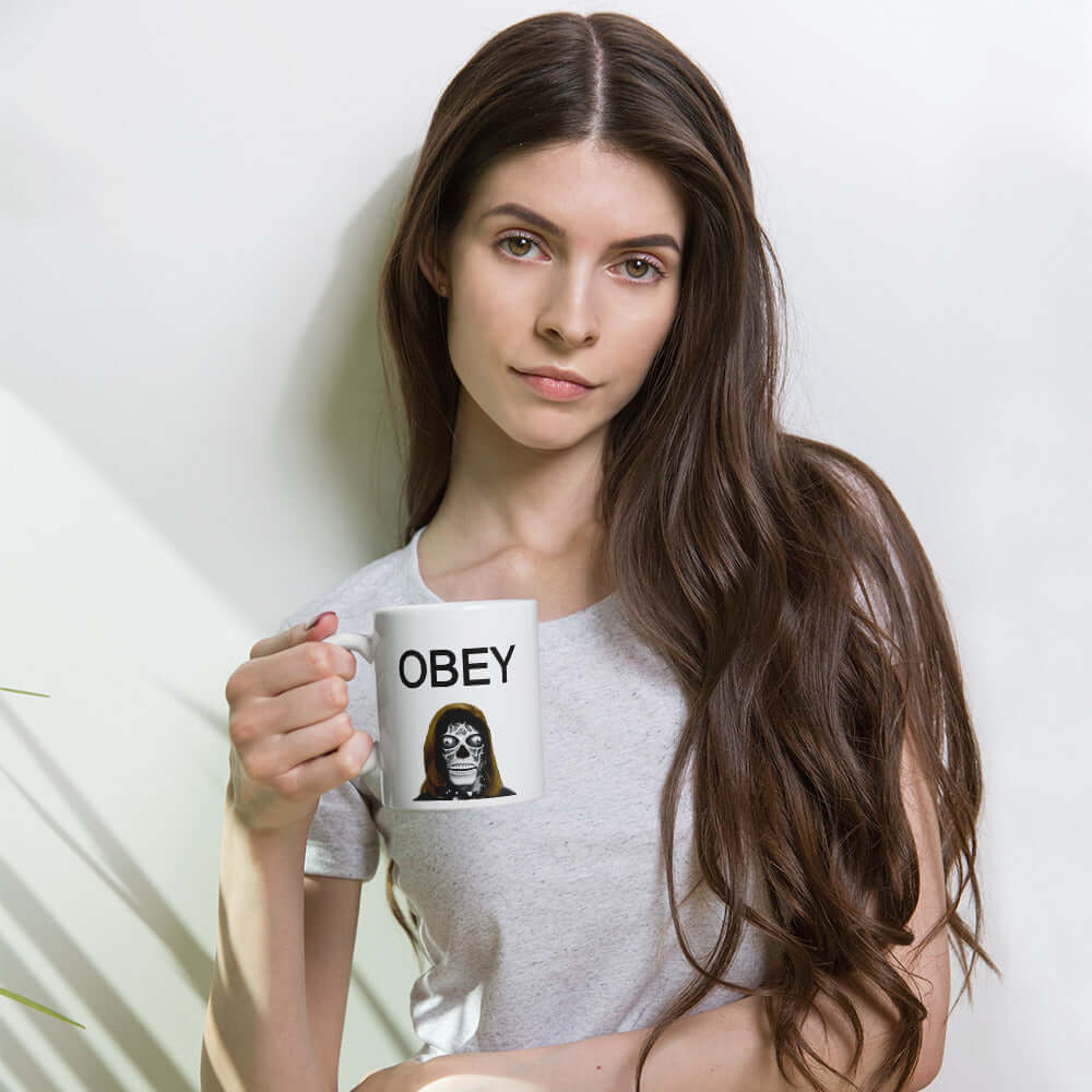 OBEY - White glossy mug